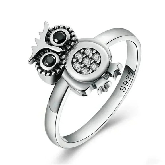 🎁 925 Silver Plated 3A CZ Cute Ring for Men Women, FB16FA1042 - Picture 1 of 6